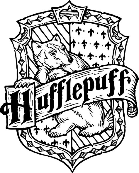 Hufflepuff Crest Emblem Badge SVG Harry Potter Hogwart's House Vector ...