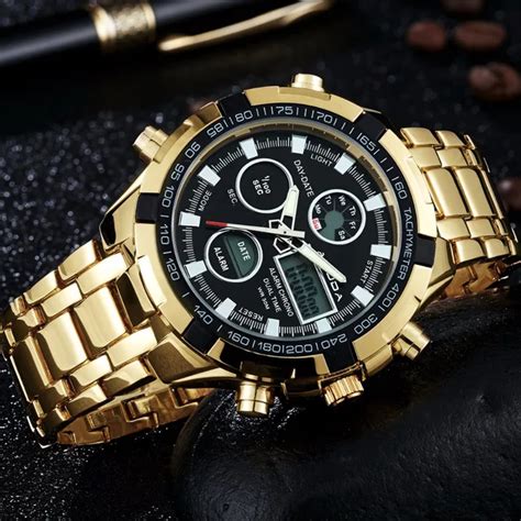 Luxury Wrist Watches Men Top Brand Gold Golden Watches Men Sports ...