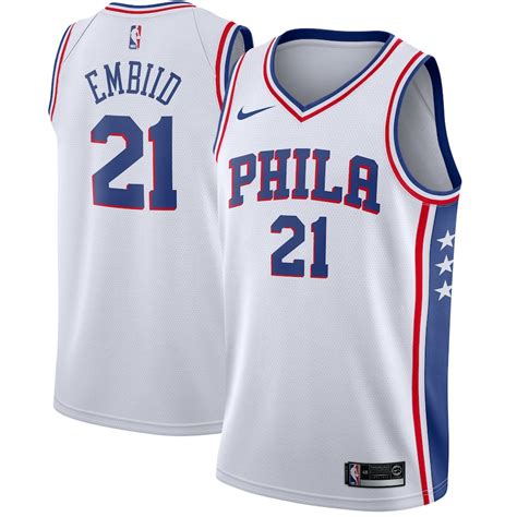 Nike Joel Embiid Philadelphia 76ers White Swingman Jersey - Association ...