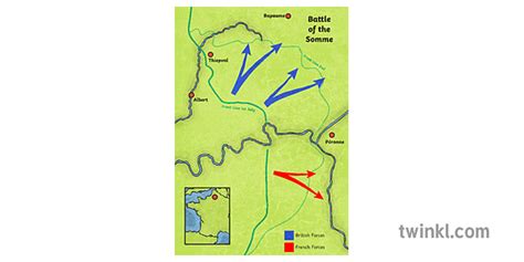 batalla del somme mapa 2 Illustration - Twinkl