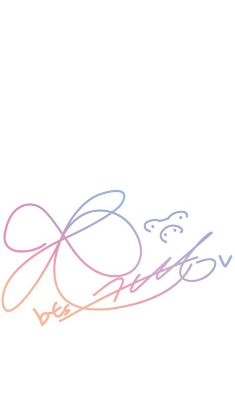 Bts V Signature Wallpaper - Blackpink Wallpaper