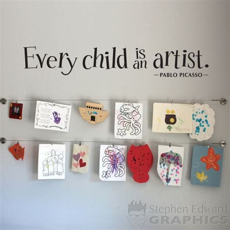 Every Child is an Artist Wall Decal Children Artwork Display - Etsy