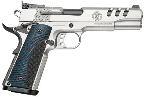 Smith & Wesson 170343 1911 Performance Center Full Size Frame 45 ACP 8+1 5 Blued Precision Crown ...
