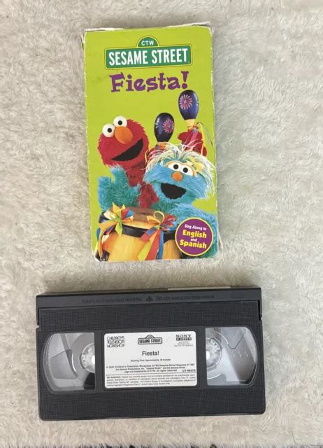 SESAME STREET-FIESTA! VHS Video Tape Sing Along in English & Spanish ...