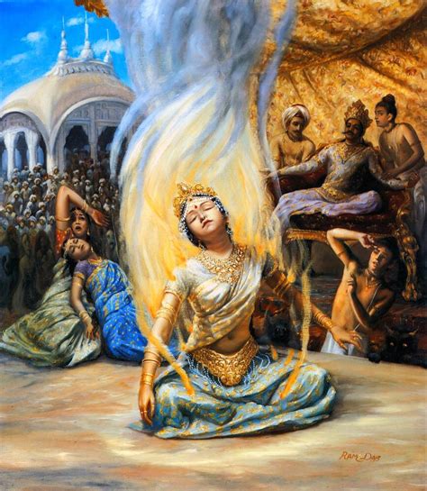 Goddess Sati Burns Her Body to Ashes