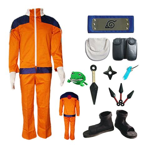 Naruto0 Uzumaki Naruto0 Cosplay Costume Whole Set Outfit Adult Kids ...