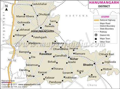 Hanumangarh District Map