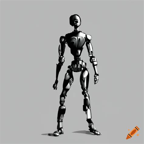 Full-scale humanoid robot on white background on Craiyon
