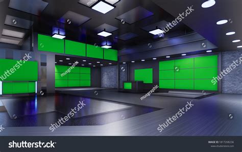 News Studio Backdrop Tv Shows On Stock Illustration 1817208236