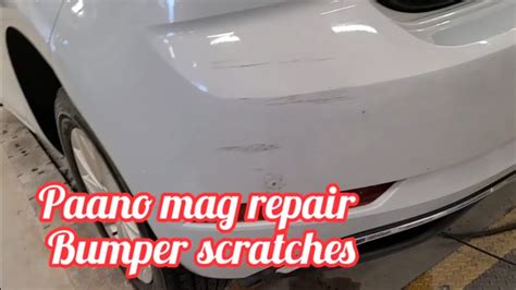 Paano mag repair bumper scratched | How to repair Bumper scratches ...