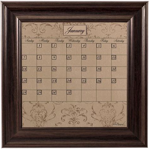 Framed Whiteboard Calendar Framed Dry Erase Calendar | Etsy