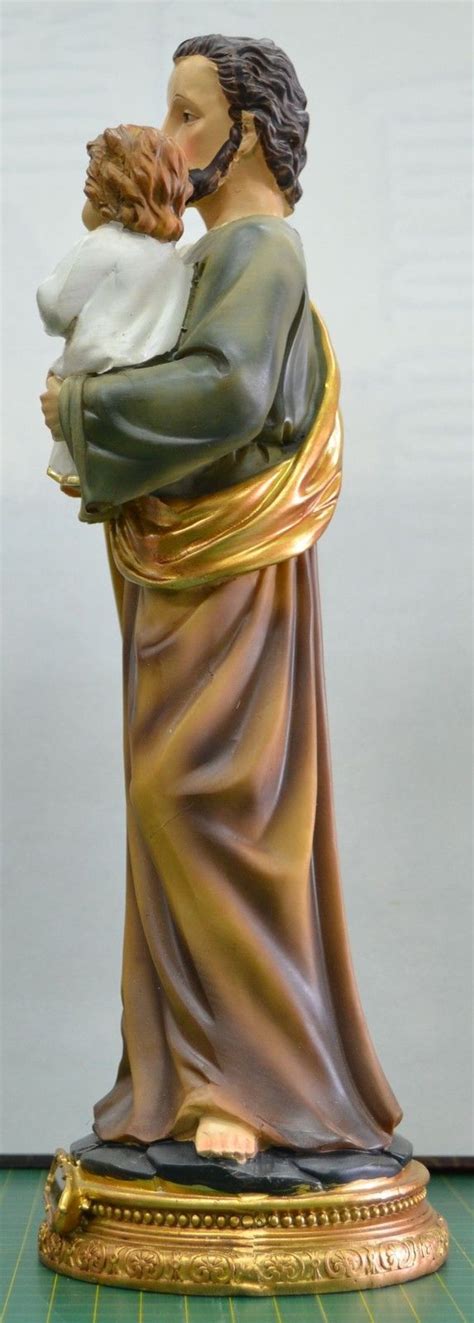 SAINT JOSEPH Statue, 300mm (12") High Resin Statue This statue is 305mm high, 100mm wide and 100mm