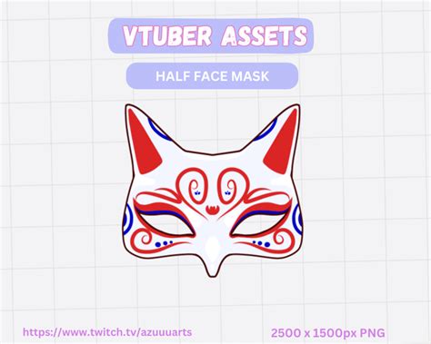 Vtuber Halloween fox half mask Asset PNG kawaii/cute/pretty - Azu ...