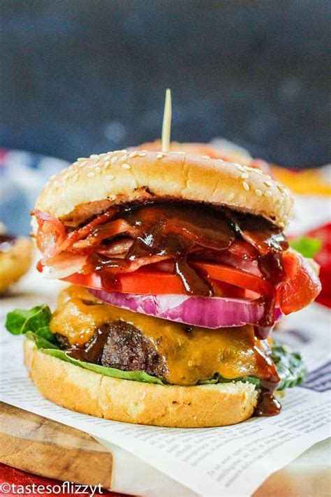 Barbecue Bacon Cheeseburgers | Tastes of Lizzy T