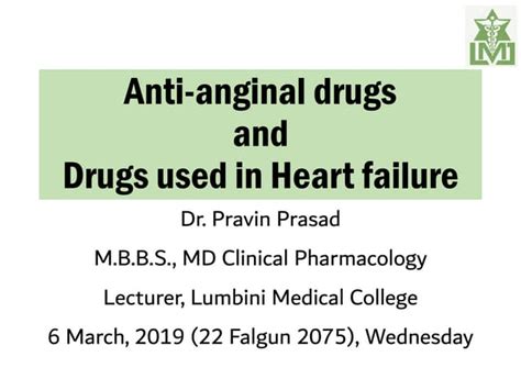 Angina, Heart failure and dyslipidaemia | PPT