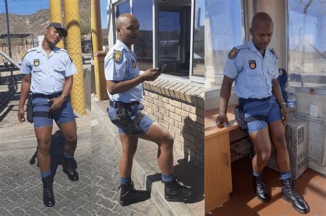 Sun's out, thighs out!!! - Mzansi police officer serving heat in shorts ...