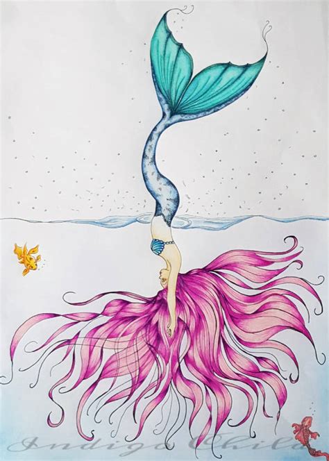 Mermaid Drawing Step By Step at GetDrawings | Free download