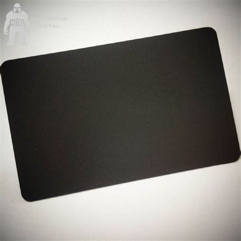 Blank Matte Black Metal Business Cards , Plain Black Business Cards 85x54x0.3mm