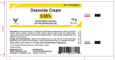 Desonide Cream, 0.05%