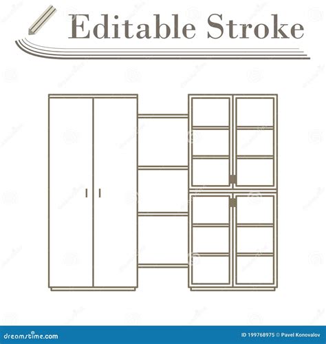 Office Cabinet Icon stock vector. Illustration of business - 199768975