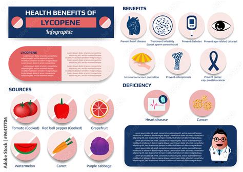 health benefits of lycopene infographic Stock Vector | Adobe Stock