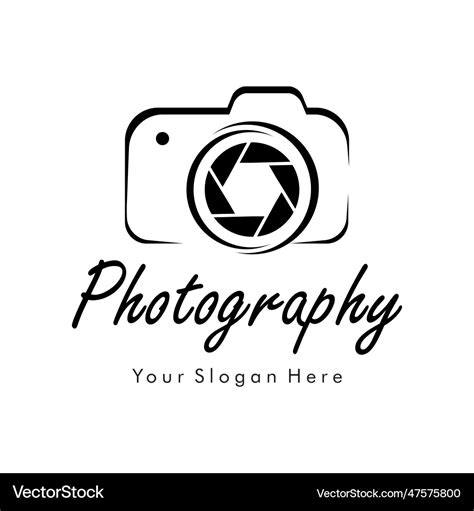 Camera photography logo Royalty Free Vector Image