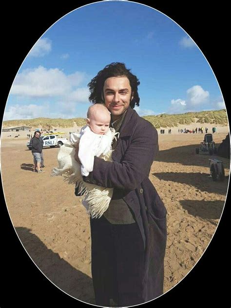 Aidan Turner with Ivy. The baby who played Dwight and Caroline Enys's baby daughter Sarah ...