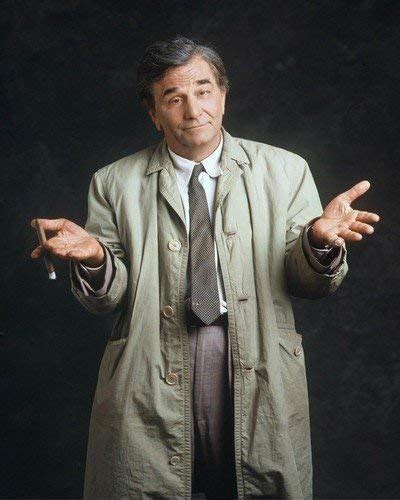 Peter Falk in Columbo Iconic TV Detective cigar and raincoat pose 11x14 Promotional Photograph ...