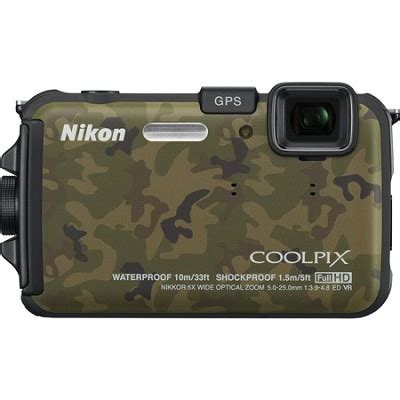 BuyDig.com - Nikon COOLPIX AW100 16MP Waterproof Shockproof Freezeproof Camouflage Digital Camera