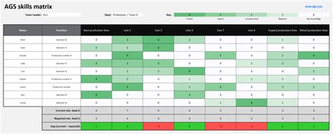 Skills Matrix Spreadsheet for Effective Task Management