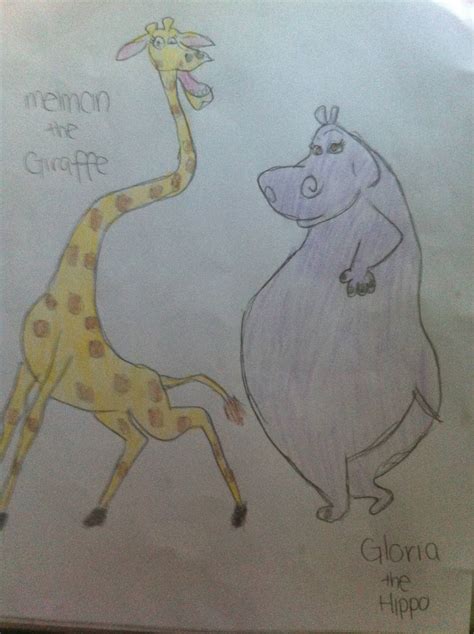 Melman and Gloria by Vanillaicechick on DeviantArt