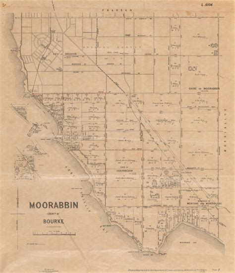 Map, Department of Crown Lands and Survey et al, Moorabbin, County of Bourke, Government Roads, 1920