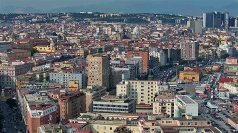 A View of Napoli, Italy, Aerial View of the Historic Center, Panoramic ...