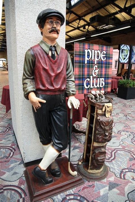 Golfer statue with clubs | Golf art, Golf crafts, Sports theme