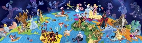 Disney Panorama - World of Disney, 750 Pieces, MEGA Puzzles | Puzzle Warehouse