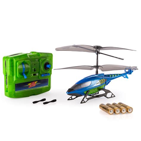 Air Hogs Axis 300x RC Helicopter With Batteries - Blue & Green