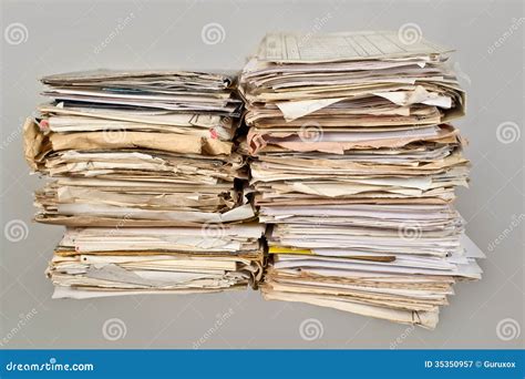 Stack Of Old Newspapers Royalty Free Stock Photography - Image: 35350957