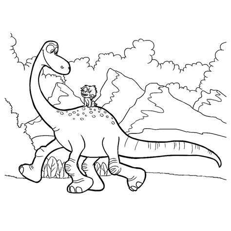 Arlo The Good Dinosaur Coloring Page - Free Printable Coloring Pages for Kids