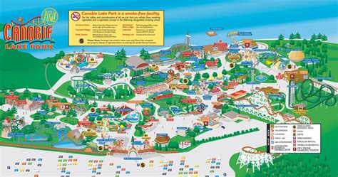 Park Map | Canobie lake park, Theme park map, Lake park