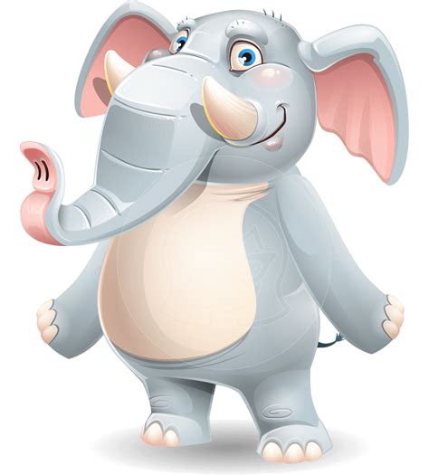 Elephant Vector Cartoon Character | GraphicMama