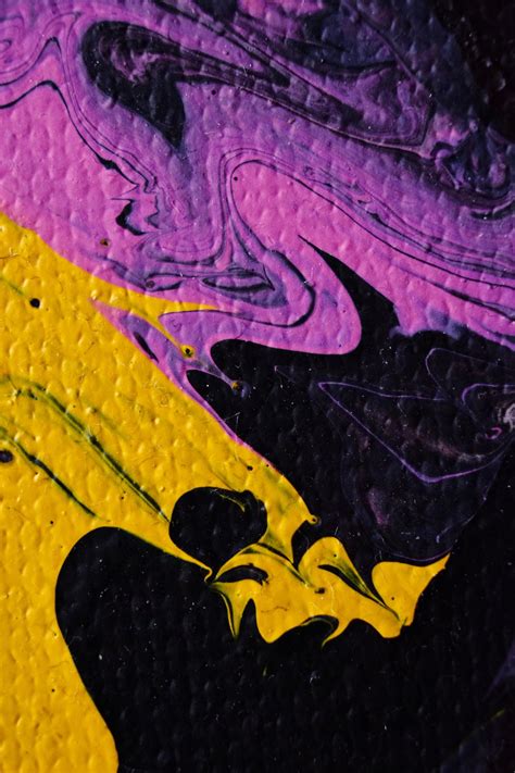 Purple and Yellow Abstract Painting · Free Stock Photo