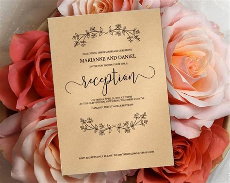 16+ New Wedding Reception Invitation Templates - Editable PSD, AI ...