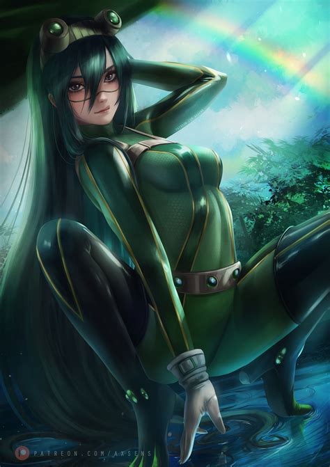 Cute Fanart Asui Tsuyu Axsens Hero Asui Anime Academia Fantasy ...