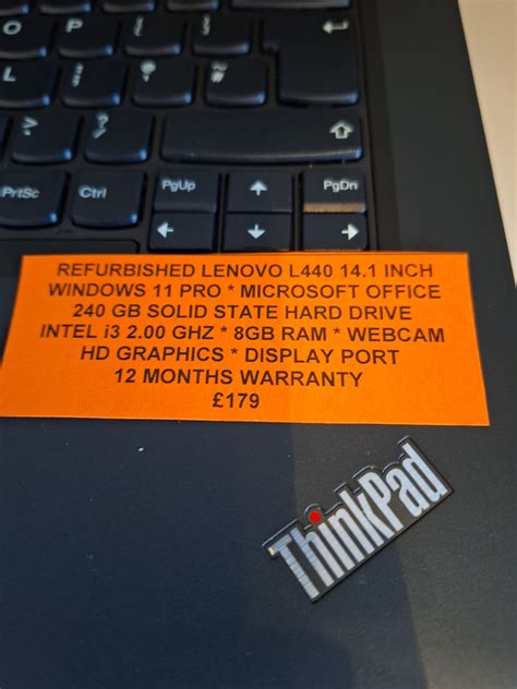 12 Months Warranty Windows 11 Lenovo Thinkpad 14 Inch Laptop Intel i3 240GB SSD 8GB Ram MS ...