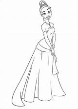 Lovely Princess Tiana Coloring Page  Free Printable Pages For sketch template