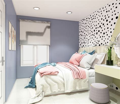 Pastel Color Bedroom Interior Design on Behance