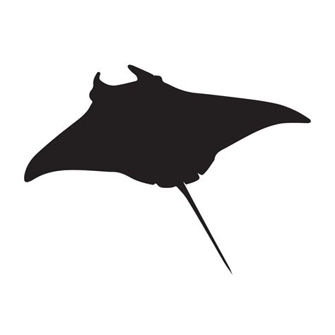 Manta ray silhouette art 7170234 Vector Art at Vecteezy