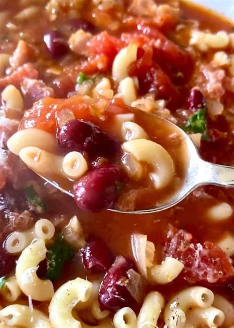 Pasta & Kidney Beans Soup (Pasta e Fagioli) - Rosanna ETC