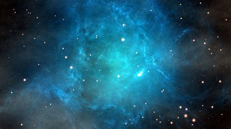 blue nebula wallpaper #space #nebula #cyan space art #stars #2K # ...