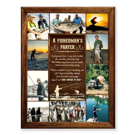 Fisherman's Prayer Plaque, Fishing Photo Collage Wall Art, Fishing Gift ...